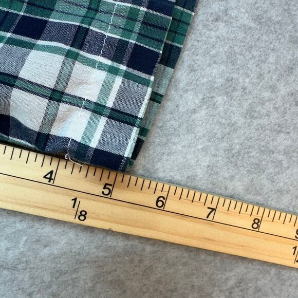 Wrangler Western Shirts Plaid Men's L Green White Black Button-Up Short Sleeve - Picture 8 of 9